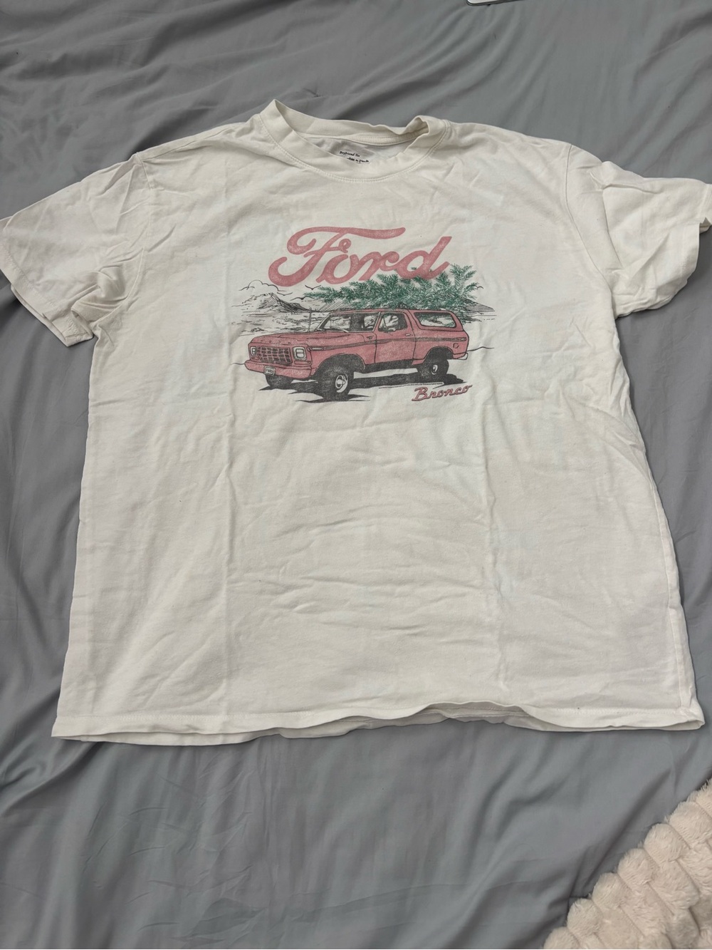 Abercrombie White Ford Bronco Tee